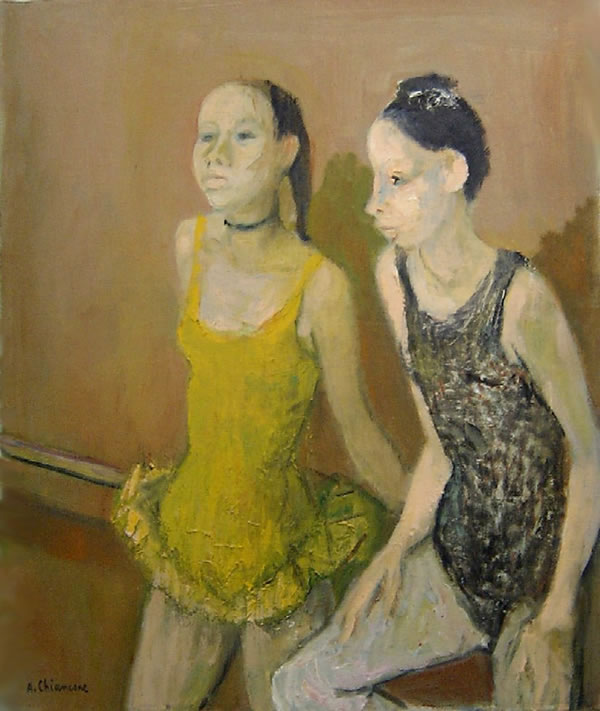 Ballerine, anni ’60, olio su tela, cm 60x50, Salerno, collezione privata